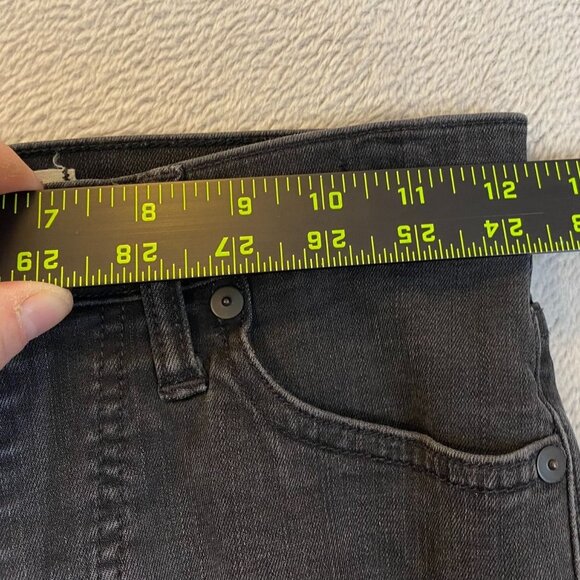 Madewell Womans Jeans 25T Black with Frayed Hem Distressed High-Rise Skinny - Picture 5 of 16